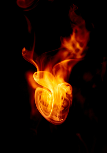 A flame representing FIRE of The Five Element of Life Acupuncture: Fire